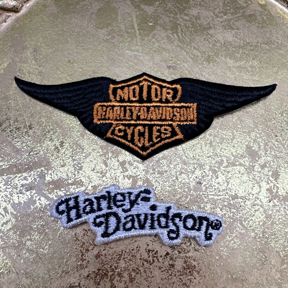 Harley Davidson Patch Shield & Eagle Wings Emblem… - image 2